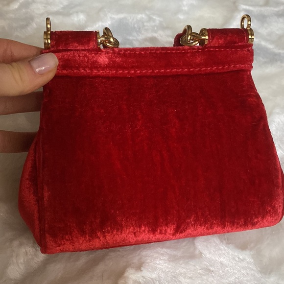 Authentic Dolce & Gabbana Velvet Micro Sicily Bag and Shoes - Picture 11 of 16